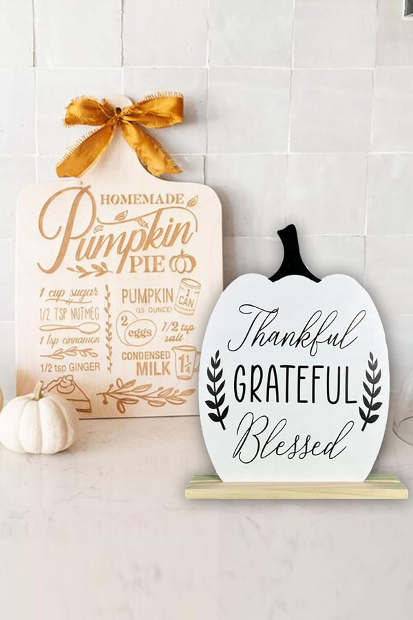 Custom Thanksgiving Wooden Sign