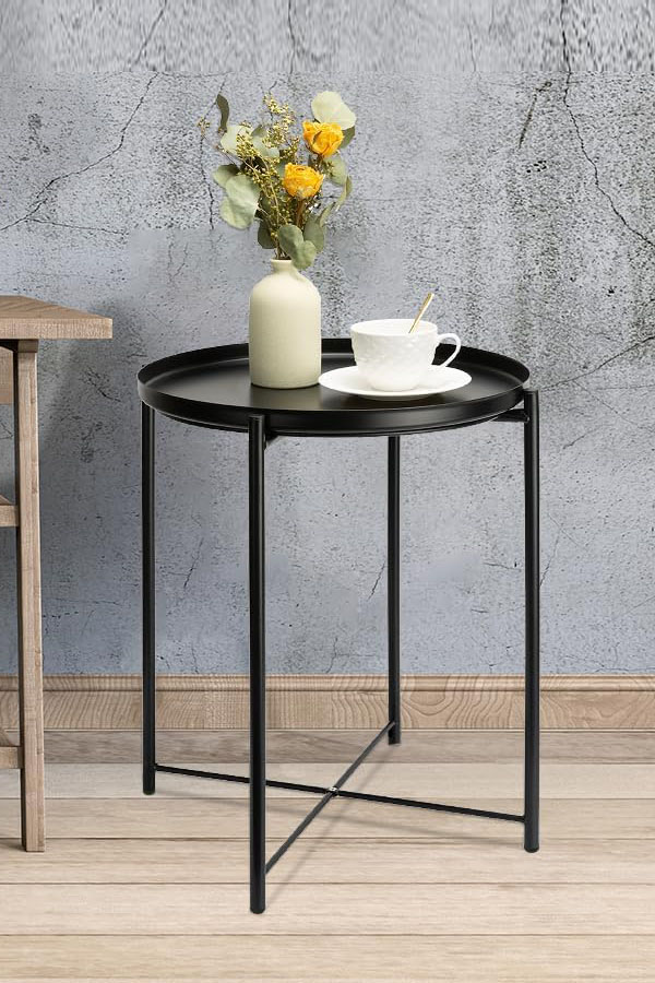 Round Coffee Table Tea Table for Outdoor and Indoor Iron Living Room Furniture