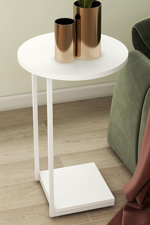 C Shaped Side Table Small End Coffee Tables