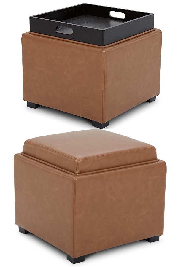 PVC Leather Storage Stool Seat Box by2410112