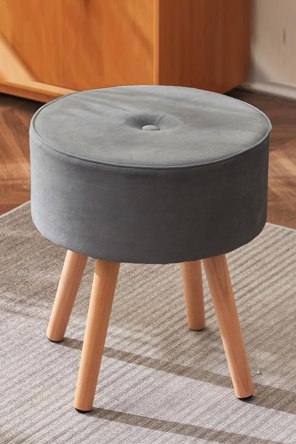 storage box ottoman foot round wood stool chairs